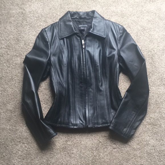 moda international leather jacket